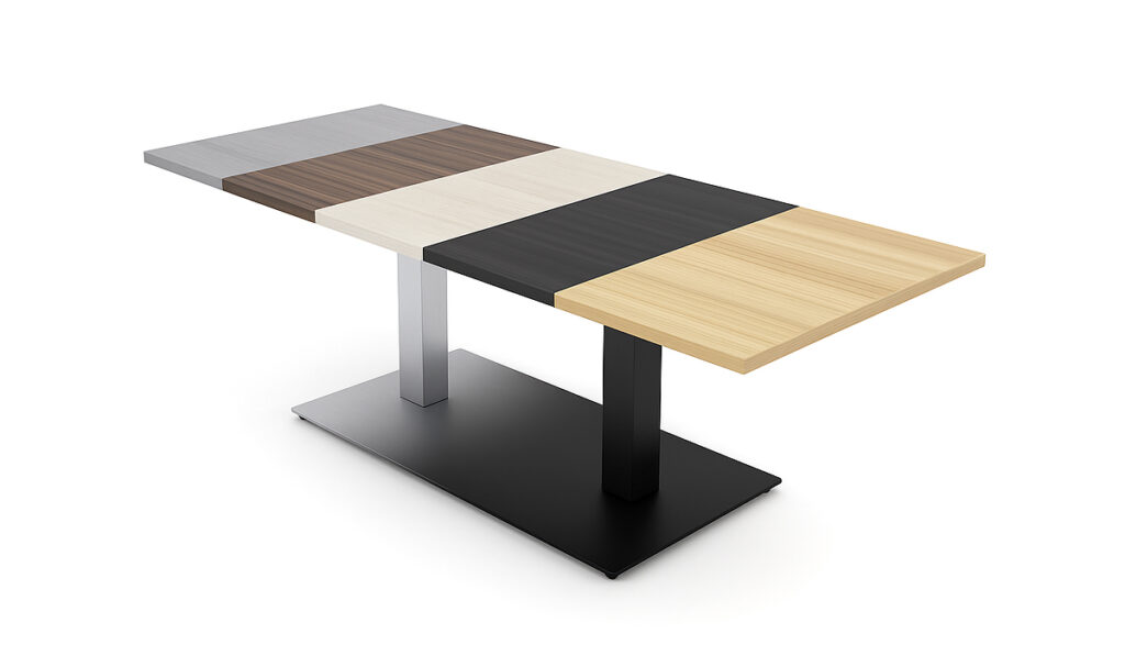 harmony office tables base shape color