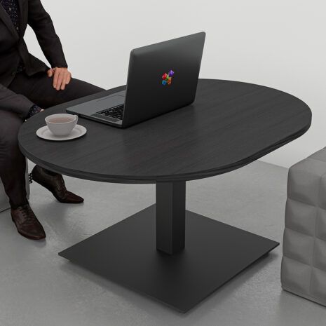 Small Coffee Table | 34"x45" Coffee Height Table With Square Base | Harmony Series Office Table | Available In 6 Shapes
