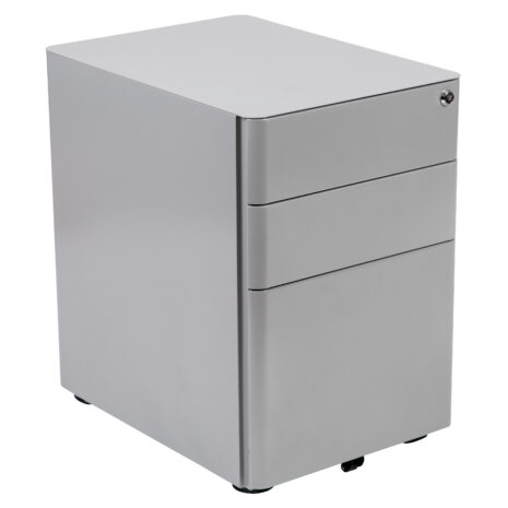 Modern 3-Drawer Mobile Locking Filing Cabinet With Hanging Drawer