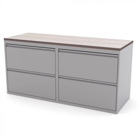 4-Drawer Lateral File with Laminate Top  | 8 Laminate Colors and 2 Metal Colors Available